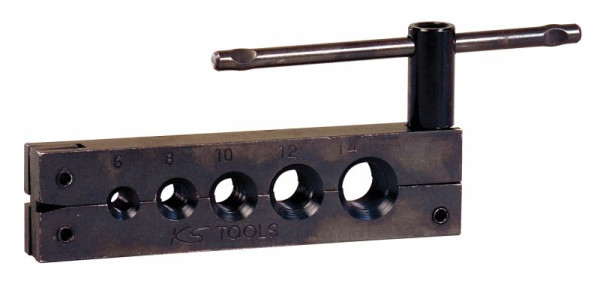 KS Tools Regleta con bridas 6-14 mm, 130 mm, 122.1400