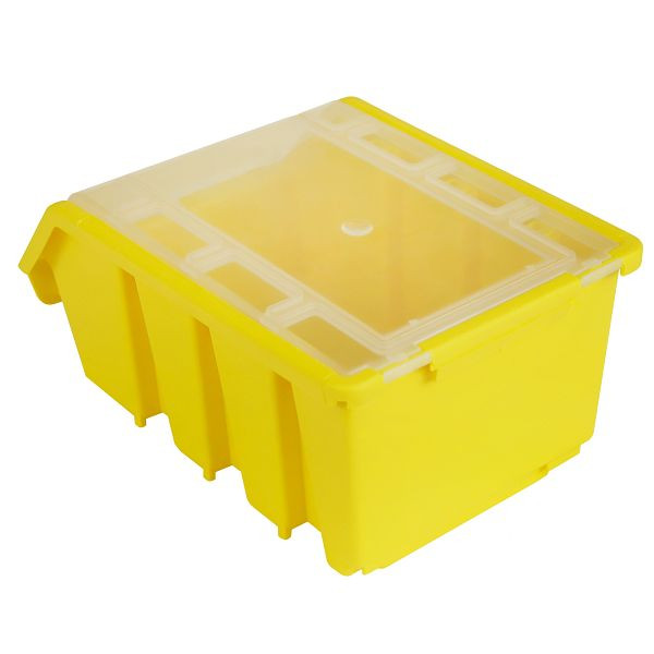 Contenedor de almacenamiento ADB con tapa, tamaño 2, amarillo, 23413