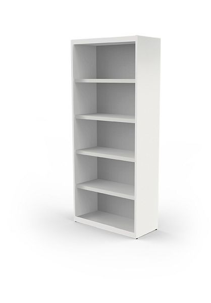 Kerkmann estante individual 5 OH, forma 5, ancho 800 x fondo 355 x alto 1860 mm, blanco, 13438110
