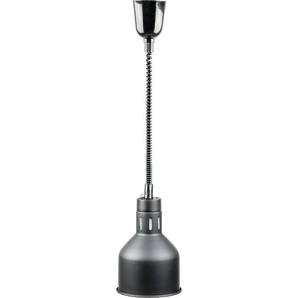 Lámpara de calor Stalgast para montaje en techo, negra, 0,25 kW, Ø 173 mm, BB0105002