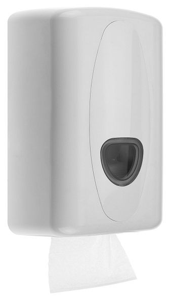 Dispensador de papel higiénico All Care PlastiQline 2020 de una sola hoja de plástico blanco, 3230