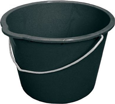 Cubo de plástico DENIOS de polietileno (PE) reciclado, 12 litros, negro, PU: 10 piezas, 180-845