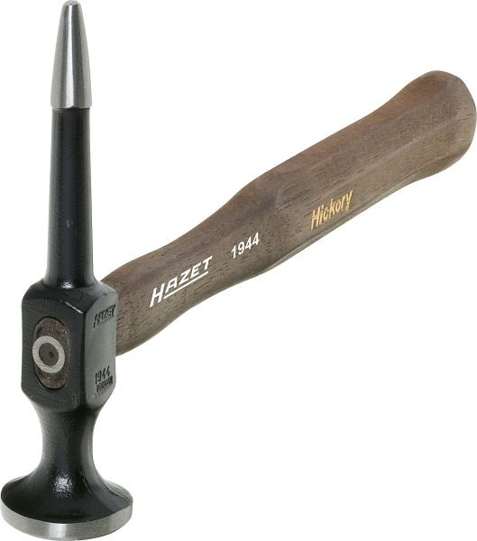 Martillo golpeador Hazet, martillo golpeador y recogedor, 165 mm, cara redonda y timón de bellota recto, mango HICKORY, 1944