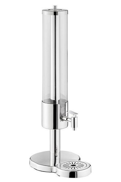 Dispensador de zumo APS -TOWER-, 35 x 23 cm, altura: 75 cm, 5 litros, acero inoxidable 18/8, policarbonato, incluye tubo de hielo picado, 10440