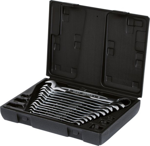 KS Tools Juego de llaves combinadas con trinquete GEARplus, 12 piezas, 503.4265