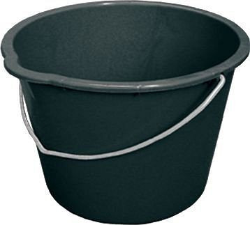 Cubo de plástico DENIOS de polietileno (PE) reciclado, 20 litros, negro, PU: 10 piezas, 180-846