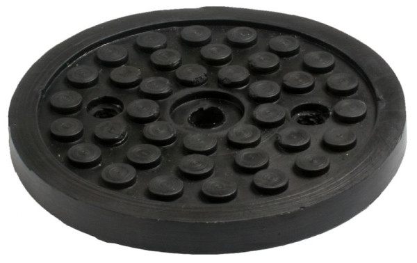 Almohadilla de goma para casquillos adecuada para Stenhoj/AUTOP, H: 16 mm D: 123 mm con placa de acero, 100338