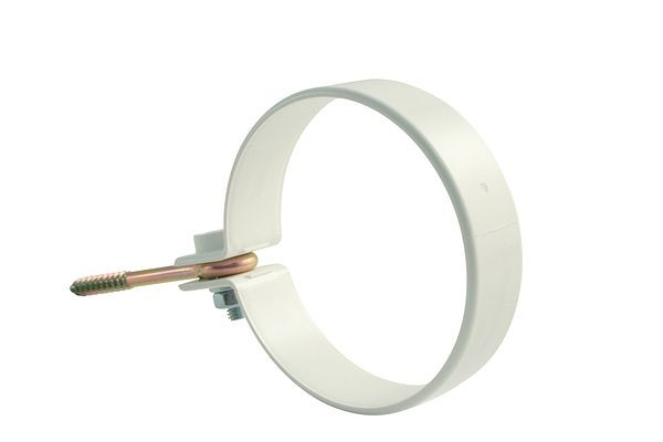Abrazadera de tubo Marley con anillo roscado DN 75 blanco, 2 piezas, 084282