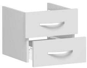 Inserto de cajón geramöbel para ancho de armario 400 mm, para 2.°, 3.° o 4.° altura de archivo, sin cerradura, 1 altura de archivo, gris claro, S-341700-L