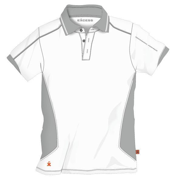 Excess Polo Active Pro blanco-gris, talla: XS, 016-2-41-51-WG-XS