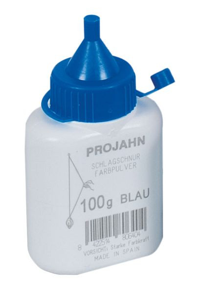 Projahn polvo de color botella 100g azul para rodillo de línea de tiza, 2393-1