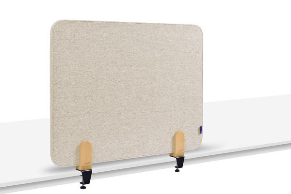 Legamaster ELEMENTS tabique acústico de mesa 60x80cm beige suave con 2 abrazaderas de mesa, 7-209820
