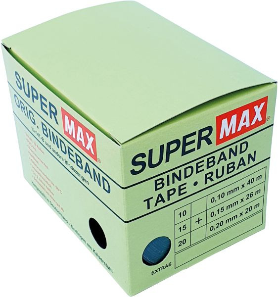 Cinta de encuadernación MAX SuperMax 15, verde, rollo de 26 m, UE: 300 rollos, 7735