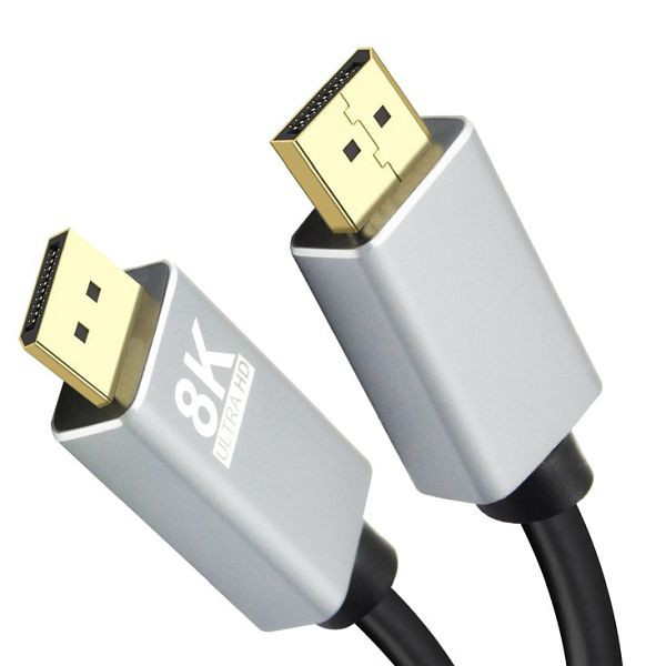 Cable de conexión Helos, enchufe/enchufe DisplayPort, PREMIUM 8K, 1,0 m, negro, 288443