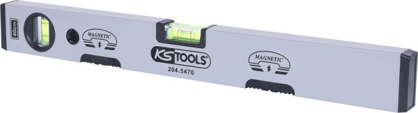 KS Tools Nivel de burbuja de perfil de aluminio, magnético, 400 mm, 204.5470