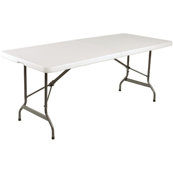 Mesa plegable rectangular Bolero blanco 183cm, L001
