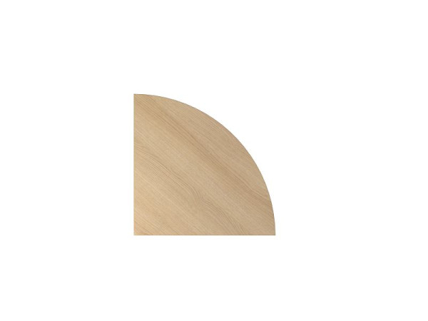 Ángulo de distribución Hammerbacher QE91, 80 x 80 cm, placa: roble, cuarto de círculo, placa de distribución 90°, incl. 1 sujetacables, VQE91/E
