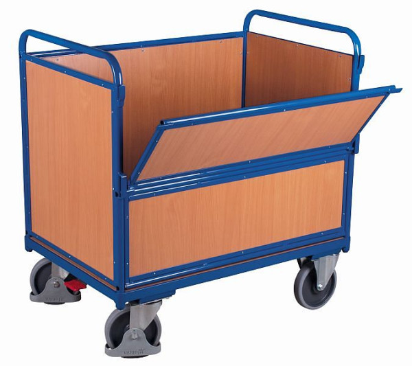Carro caja de madera VARIOfit, dimensiones exteriores: 1.260 x 815 x 1.095 mm (ancho x profundo x alto), sw-800.406