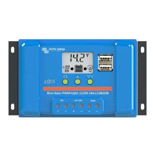 Controlador de carga solar Victron Energy BlueSolar PWM-LCD&USB 12/24V-20A, 321838