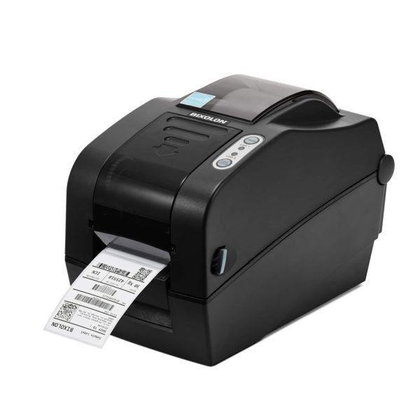 Impresora de etiquetas de escritorio por transferencia térmica Bixolon de 2 pulgadas, gris, SLP-TX220G