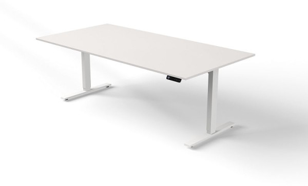 Mesa de pie/sentado Kerkmann An. 2000 x Pr. 1000 mm, ajustable eléctricamente en altura de 720 a 1200 mm, Move 3, color: blanco, 10381510