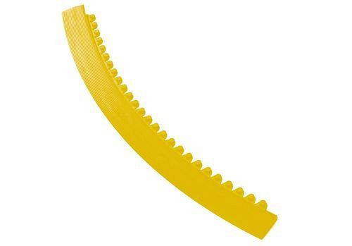 Ribete DENIOS, conexión macho, amarillo, ángulo de 45°, 91 cm de largo, 247-746