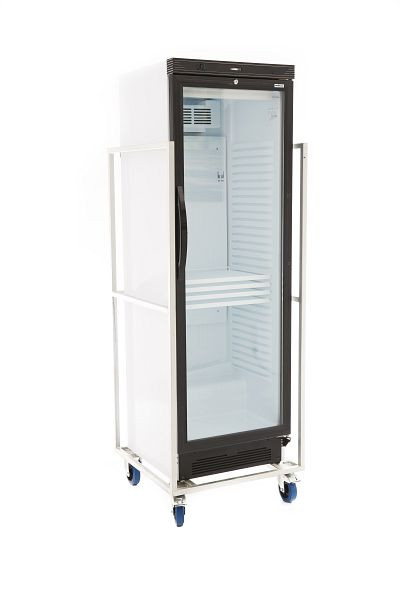 Carro de transporte Cooldura frigorífico con puerta de cristal, acero galvanizado, TTR01