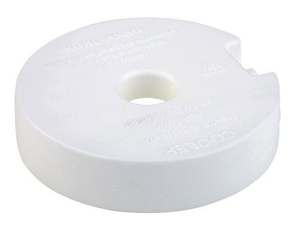 Bolsa fría APS, Ø 10,5 cm, altura: 2,5 cm, polietileno, blanco, relleno de refrigerante, 10781