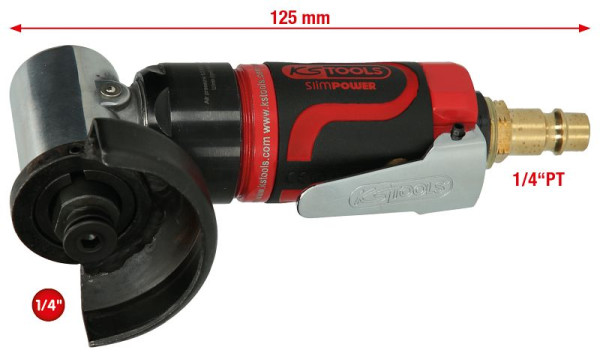 KS Tools Mini amoladora de corte de varilla de aire comprimido SlimPOWER de 1/4", corta, 515.5550