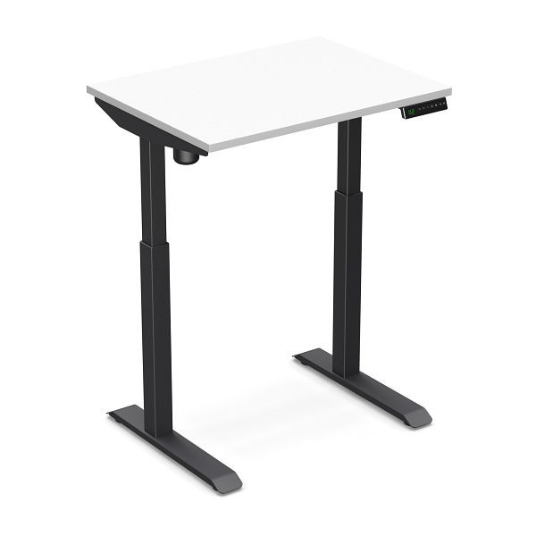 Worktrainer escritorio sentado y de pie StudyDesk (negro / blanco 80 x 60 cm), StD-xs-blk-white
