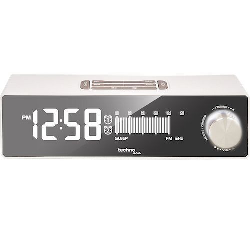 Reloj despertador de cuarzo Technoline, dimensiones: 222 x 58 x 62 mm, WT 483