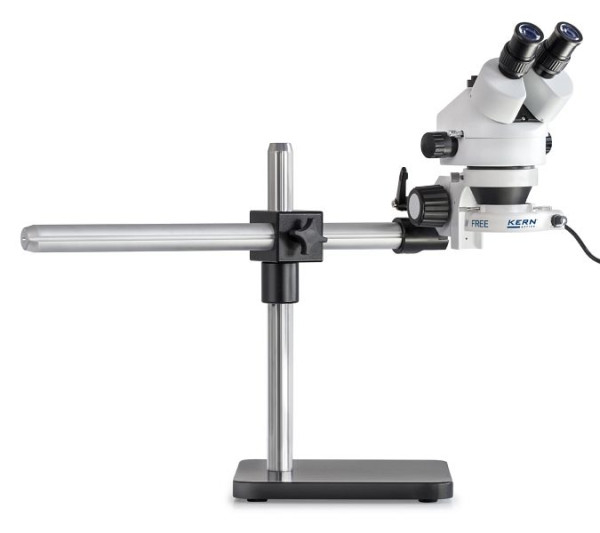 Juego de microscopio estereoscópico KERN Optics, Greenough 0,7 x - 4,5 x, binocular, ocular HWF 10x / Ø 20 mm High Eye Point, fuente de alimentación incorporada, OZL 961