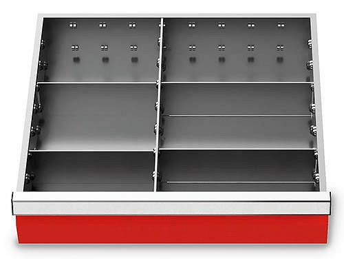 Bedrunka+Hirth Juego de separadores metálicos de 5 piezas, R 18-16, altura de panel 75 mm, 1 x MF 400 mm, 2 x TW 200 mm, 2 x TW 250 mm, 146-135-75