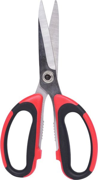 Tijeras de taller universales KS Tools, 190 mm, negro-rojo, 118.0066