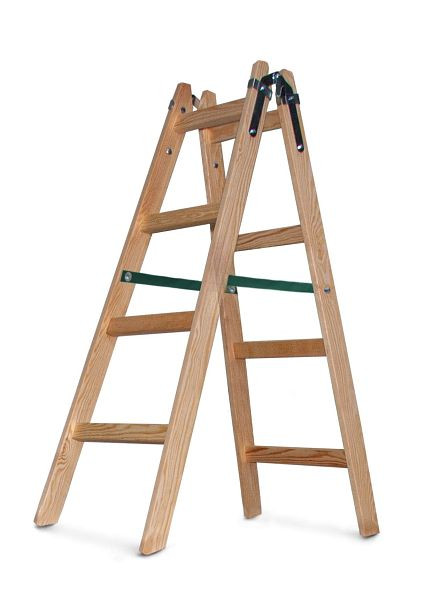 VaGo-Tools Escalera de madera Escalera Escalera de tijera 2 x 4 peldaños Escalera plegable de dos caras, HL-204_jv