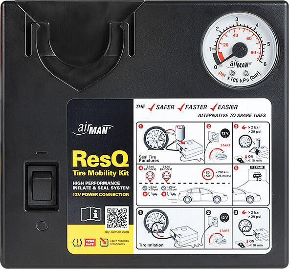 Inflador de neumáticos AirMan ResQ (reemplazo para 51-051-011), 51-051-001