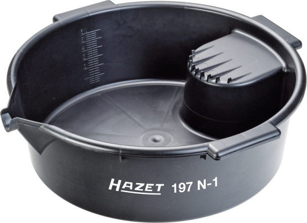 Bandeja multiusos Hazet, para cambiar aceite/filtro de aceite y limpiar piezas Balanza interna: litros, gal EE.UU./gal. Reino Unido, 197N-1