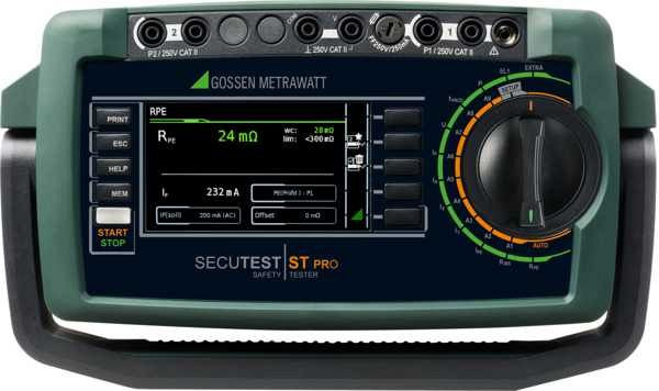 Gossen Metrawatt Secutest Pro, dispositivo de prueba para probar la seguridad eléctrica de los dispositivos, incluido el software IZYTRON.IQ Business Starter, M707B