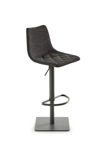 Mayer Sitzmöbel de bar y mostrador myTOBY, tapizado del asiento cuero sintético negro vintage, estructura gris, 1275_14_547