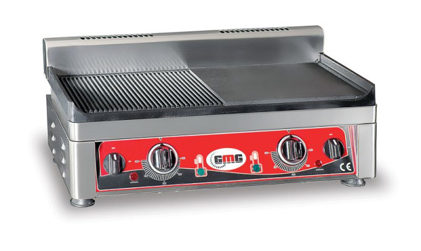 Plancha grill GMG, eléctrica, lisa y estriada, 2 zonas de calentamiento, GP5530EG