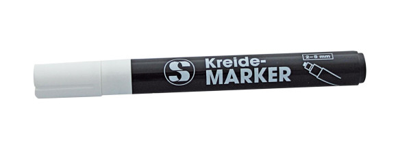 Rotulador de tiza Schneider 5 mm, color blanco - grosor de escritura: 2-5 mm, 198900