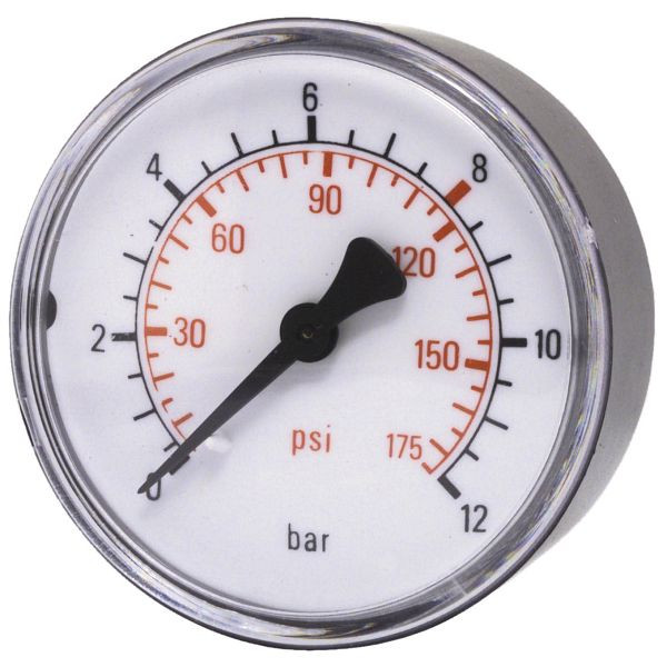Manómetro ELMAG 0-16 bar, Ø 63 mm, Ø 1/4', rosca exterior abajo, 46126