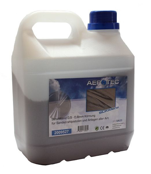 AEROTEC material de limpieza con chorro de arena 1,5 L granulometría 0,5-0,8 mm bidón, 2009527