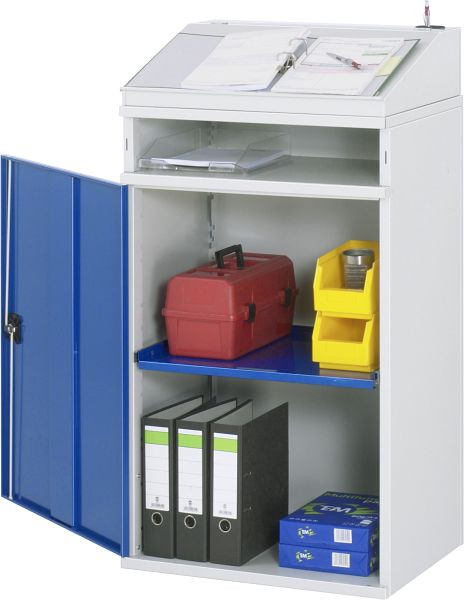 Escritorio lateral RAU, compartimento de almacenamiento, 650x1110/1220x520 mm, 07-650-M01.11