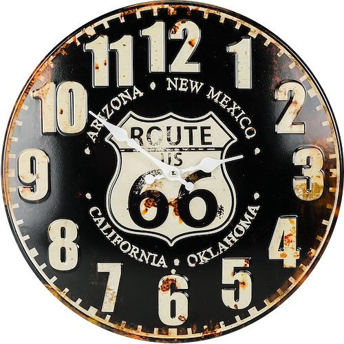 Technoline &quot;Route 66&quot; reloj de pared de cuarzo, metal, dimensiones: Ø 40 cm, WT 5010