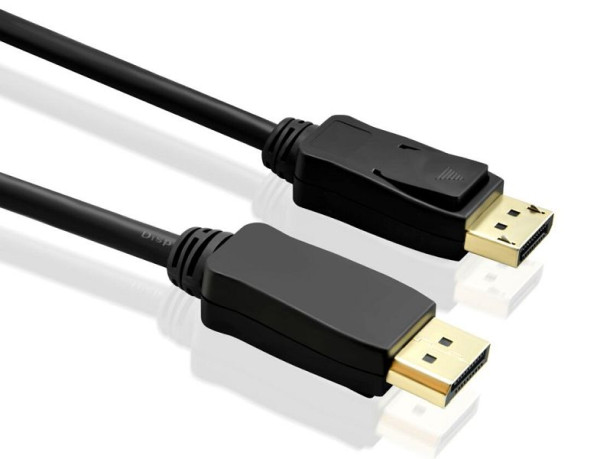 Cable de conexión Helos, DisplayPort macho/macho, 4K 10,0 m, negro, 288442