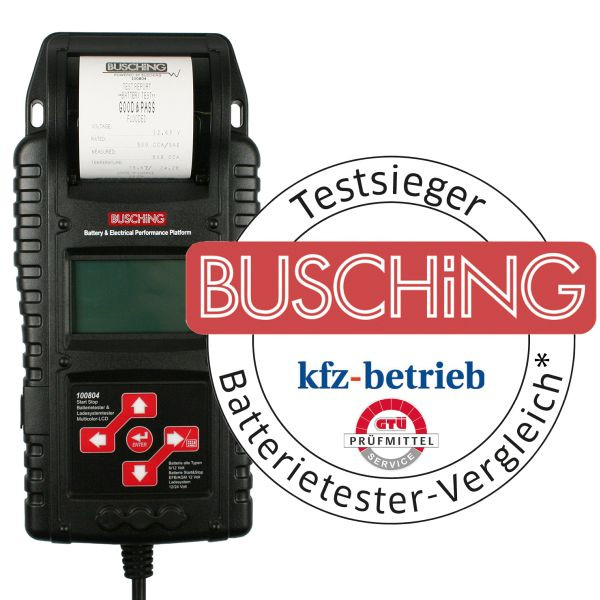 Busching Start Stop probador de batería/sistema de carga LCD multicolor, Batt6, 12V, Ladesys12, 24V, impresora térmica, 100804