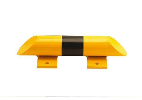 Barra de protección contra impactos DENIOS, de acero de calidad de 3 mm, 400 mm de largo, amarillo/negro, 165-527