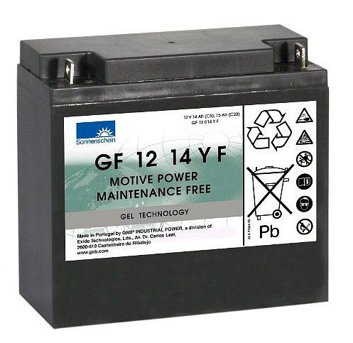 Batería EXIDE GF 12014 YF, absolutamente libre de mantenimiento, 130100014