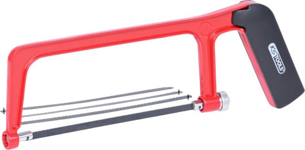 KS Tools arco de sierra de mano pequeño rojo, 150 mm, 907.2130